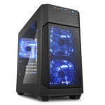 CABINET MINI TOWER NO PSU - CABINET MICRO ATX SHARKOON V1000 WINDOW NERO 4SLOT 45X19,5X40,2CM 2X5,25'' 2X3,5'' 2X2,5'' 2XUSB3.0 3XVENT.-120MM-LED FINESTRA LAT. - Borgaro Online