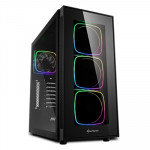 CABINET MIDDLE TOWER NO PSU - CABINET ATX SHARKOON TG6 RGB NERO 7SLOT 45,2X21,5X46,5CM 3X3,5'' 4X2,5'' 2XUSB3.0 4XVENTOLA-RGB-120MM FINESTRA LATERALE - Borgaro Online
