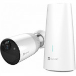 VIDEOSORVEGLIANZA IP IP CAMERA WIRELESS INDOOR - KIT TELECAMERA WIRELESS A BATTERIA EZVIZ BC1-B1+BASE-FULL HD-VIS.NOTT.COLORI-RIC.FIG.UMANA CON IA.CONN.ROUTER-BASE VIA LAN-IP66 - Borgaro Online