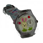 Orologi BAMBINI - OROLOGIO BIMBO CORMAX CX-MN107 QUADRANTE BIANCO CON CONIGLIETTO -CINTURINO IN PLASTICA TRASPARENTE - Borgaro Online