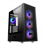 CABINET MIDDLE TOWER NO PSU - CABINET ITEK VERTIBRA H210 - GAMING MIDDLE TOWER, 4X12CM ARGB FAN, 2XUSB3, SIDE PANEL TEMP GLASS (ITGCAVH210) - Borgaro Online