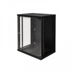 ARMADI RACK DA PARETE - RACK19'' ARMADIO  15U LK1915UN A PARETE L540XP450XA750 NERO CON PORTA IN VETRO - ASSEMBLATO - Borgaro Online