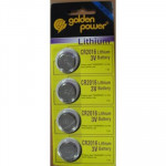 ACCESSORI BATTERIE - BATTERIA LITHIUM CR2016 TIPO BOTTONE GOLDENPOWER DA 3V ULTRAPIATTA - BLISTER 4 PZ. CR2016 BC4 - Borgaro Online