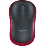 MOUSE CORDLESS - MOUSE LOGITECH RETAIL M185 WIRELESS OTTICO NERO/ROSSO USB P/N 910-002237 - Borgaro Online