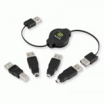 CAVI CAVI RETRATTILI - CAVO USB CON ADATTATORE INTERCAMBIABILE RETRATTILE EUCABLERU2M  RETRAK 0181204000390 - Borgaro Online
