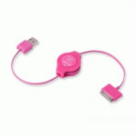 CAVI CAVI RETRATTILI - CAVO IPOD E IPHONE RETRATTILE USB 2.0 SYNC/CHARGE EUIPODUSBPK ROSA RETRAK 816983011175 - Borgaro Online