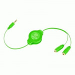 CAVI CAVI RETRATTILI - CAVO SPLITTER RETTRATTILE PER 2 AURICOL.EUCABLESPLGN VERDE RETRAK 0816983011359 - Borgaro Online