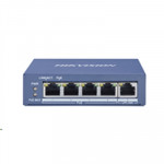 NETWORKING SWITCH GIGABIT - SWITCH 4P LAN GIGABIT HIKVISION DS-3E0505P-E 4P POE + 1P UPLINK - DESKTOP - METALLICO- QOS - 60W - Borgaro Online