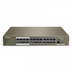 NETWORKING SWITCH FAST ETHERNET - SWITCH 24P LAN 10/100M TENDA TEF1126P-24-250W POE 1P 10/100/1000BASE TX 1P 1000BASE-X SFP - Borgaro Online