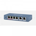 NETWORKING SWITCH FAST ETHERNET - SWITCH 4P LAN 10/100M RJ45 POE + 2P 10/100M RJ45 HIKVISION DS-3E0106HP-E UNMANAGED - 802.3AF/AT/BT - METALLICO - Borgaro Online