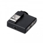 ACCESSORI HUB USB - HUB MINI USB2.0 4P DIGITUS DA70217 NERO - CAVO INCLUSO - EAN:4016032306542 - Borgaro Online