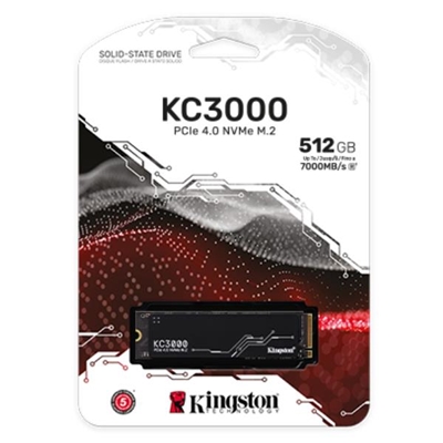 SSD-SOLID STATE DISK M.2(2280) NVME  512GB PCIE4.0X4 KINGSTON SKC3000S/512G READ:7000MB/S-WRITE:3900MB/S